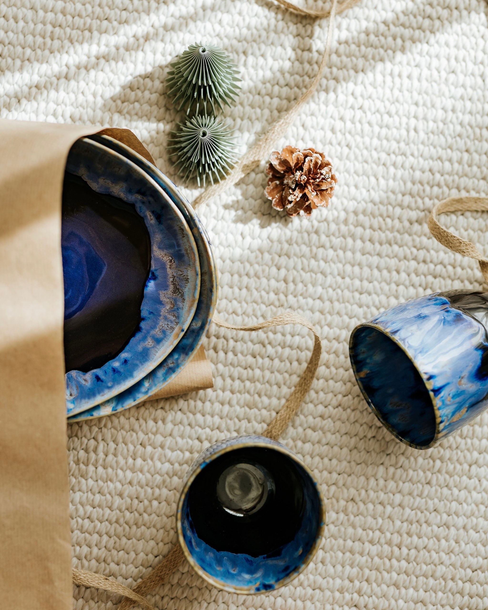 Lino Geschirrset Deepseablue 18-teilig