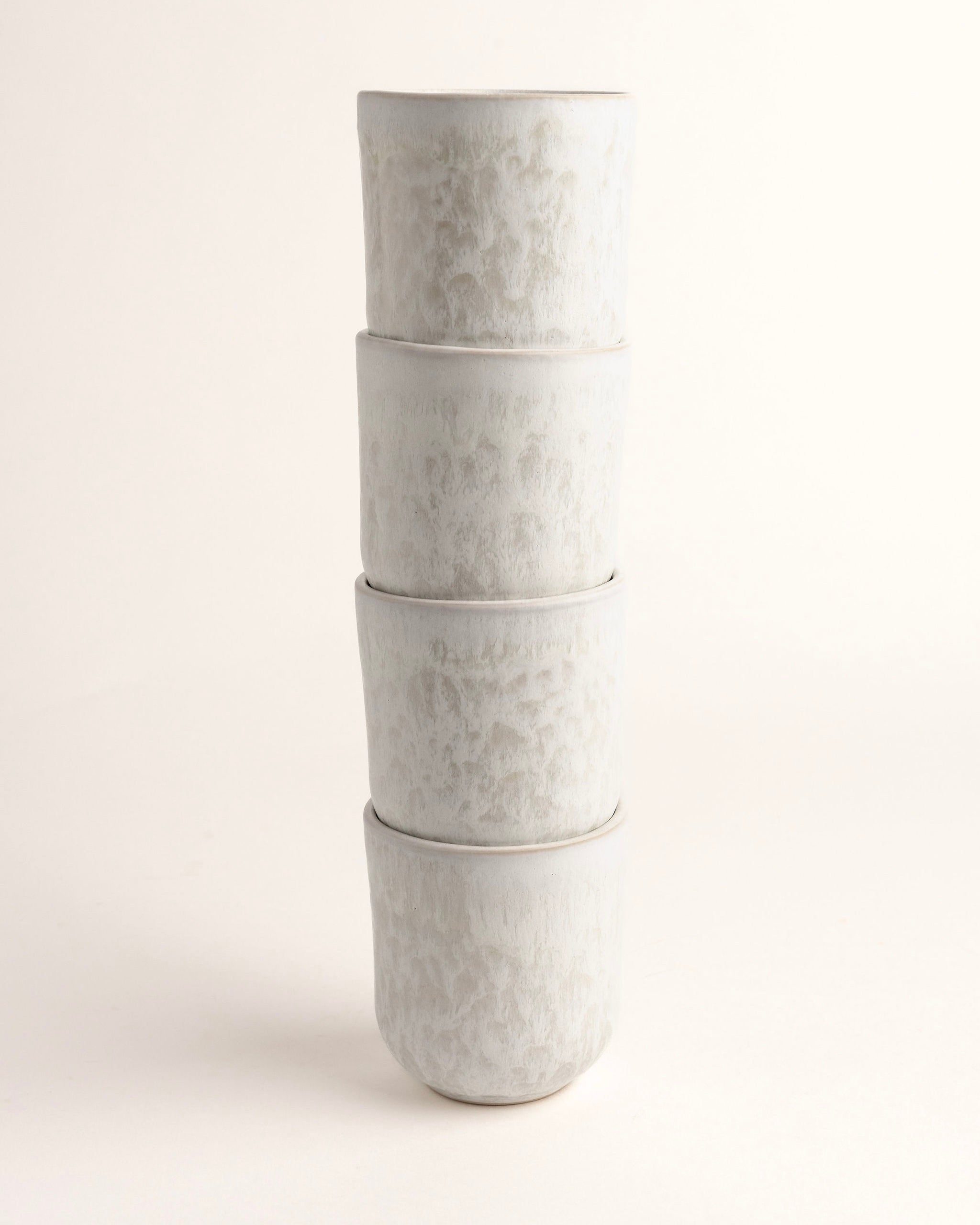 Noa Becher klein Mattweiß Creme