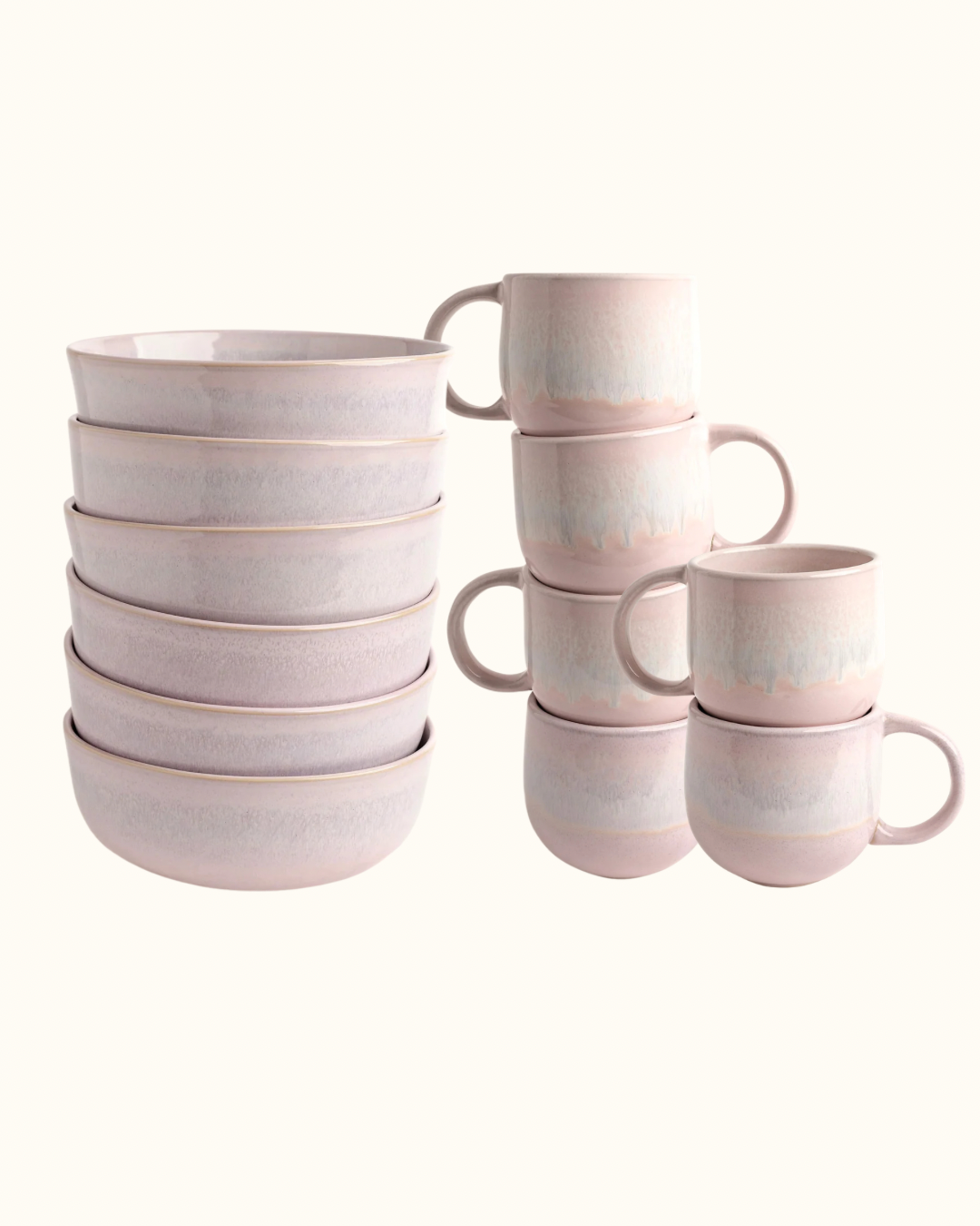 Faro Geschirrset Cotton Pink 12-teilig