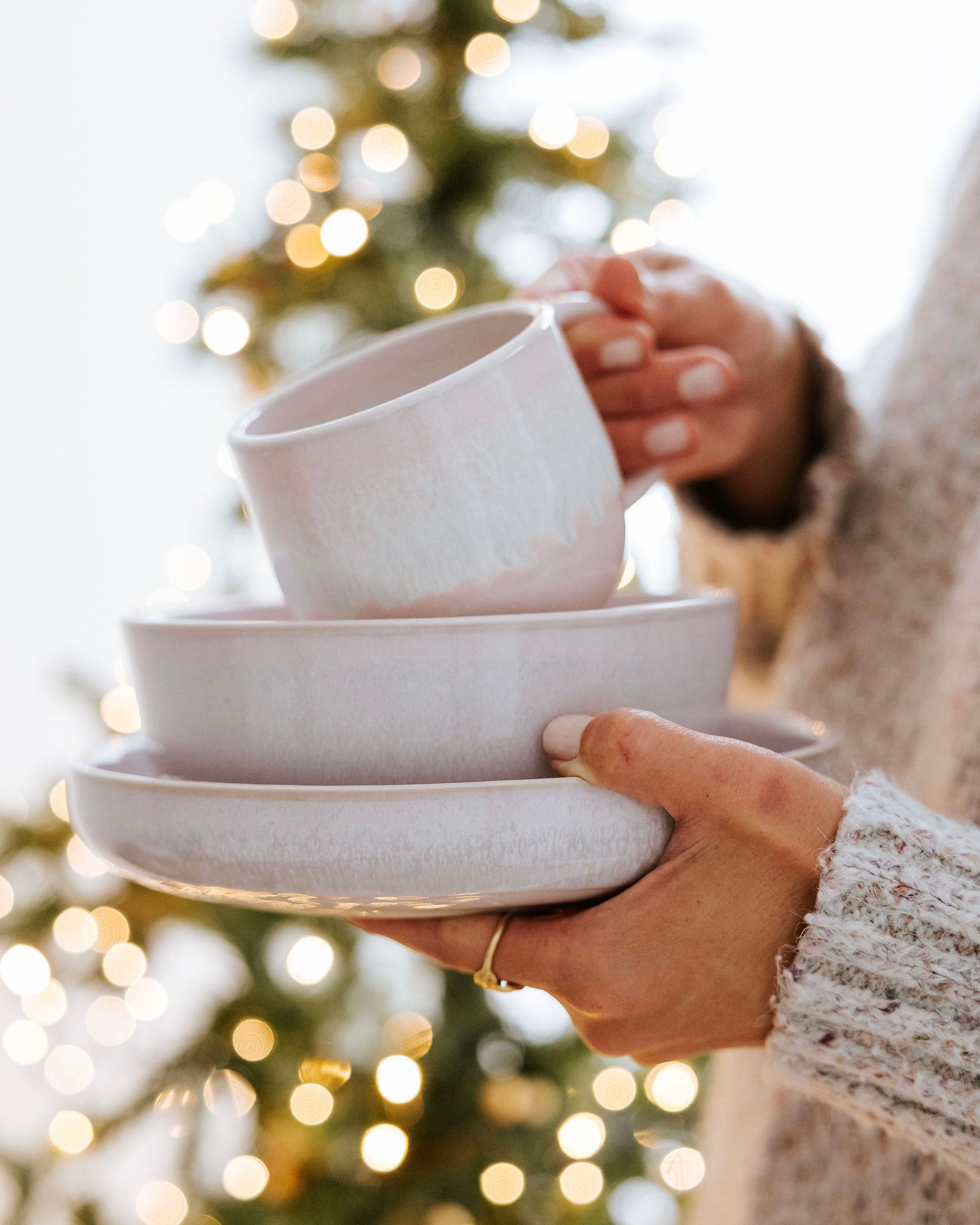 Faro Geschirrset Cotton Pink 12-teilig