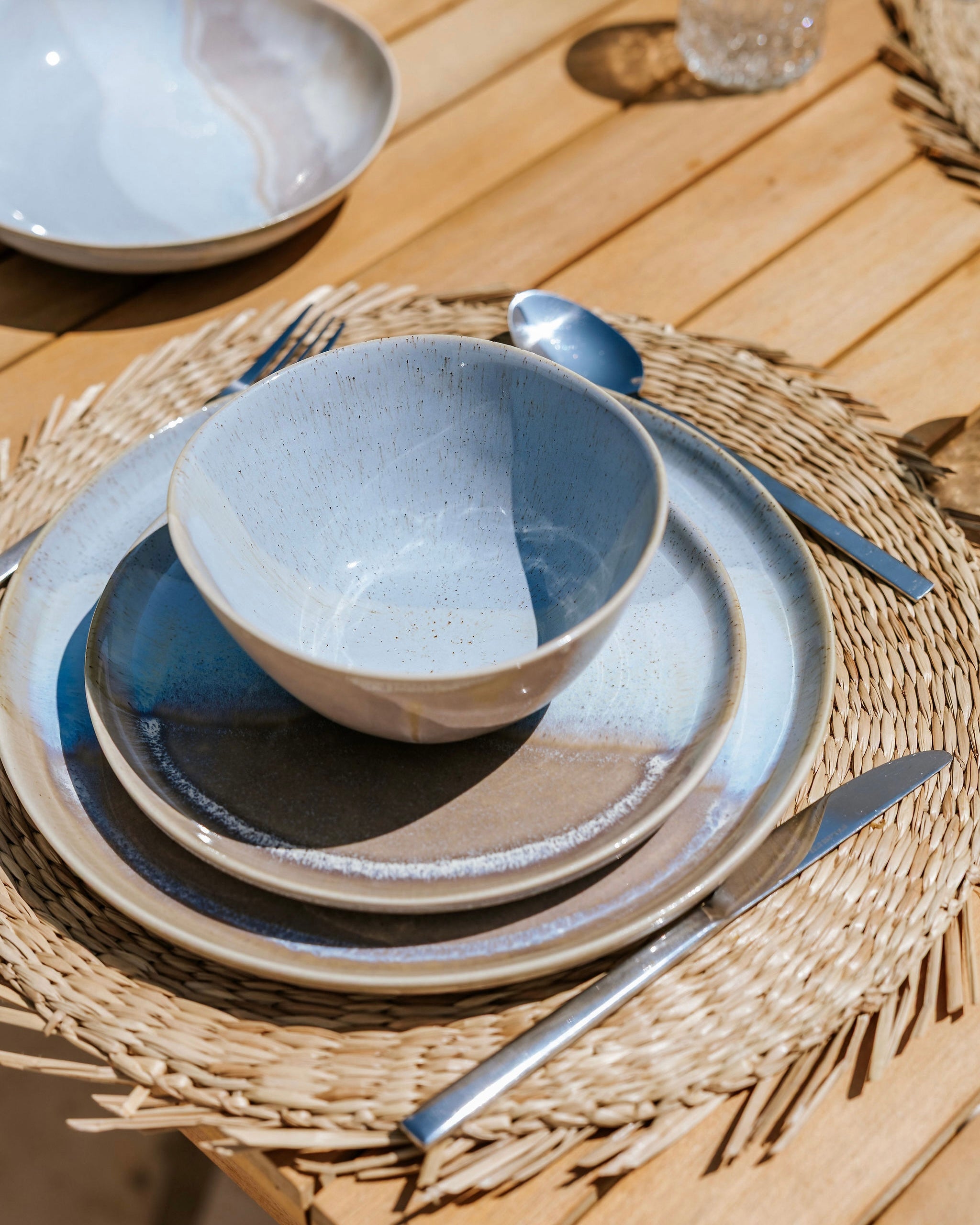 Aurora Geschirrset Aqua 24-teilig