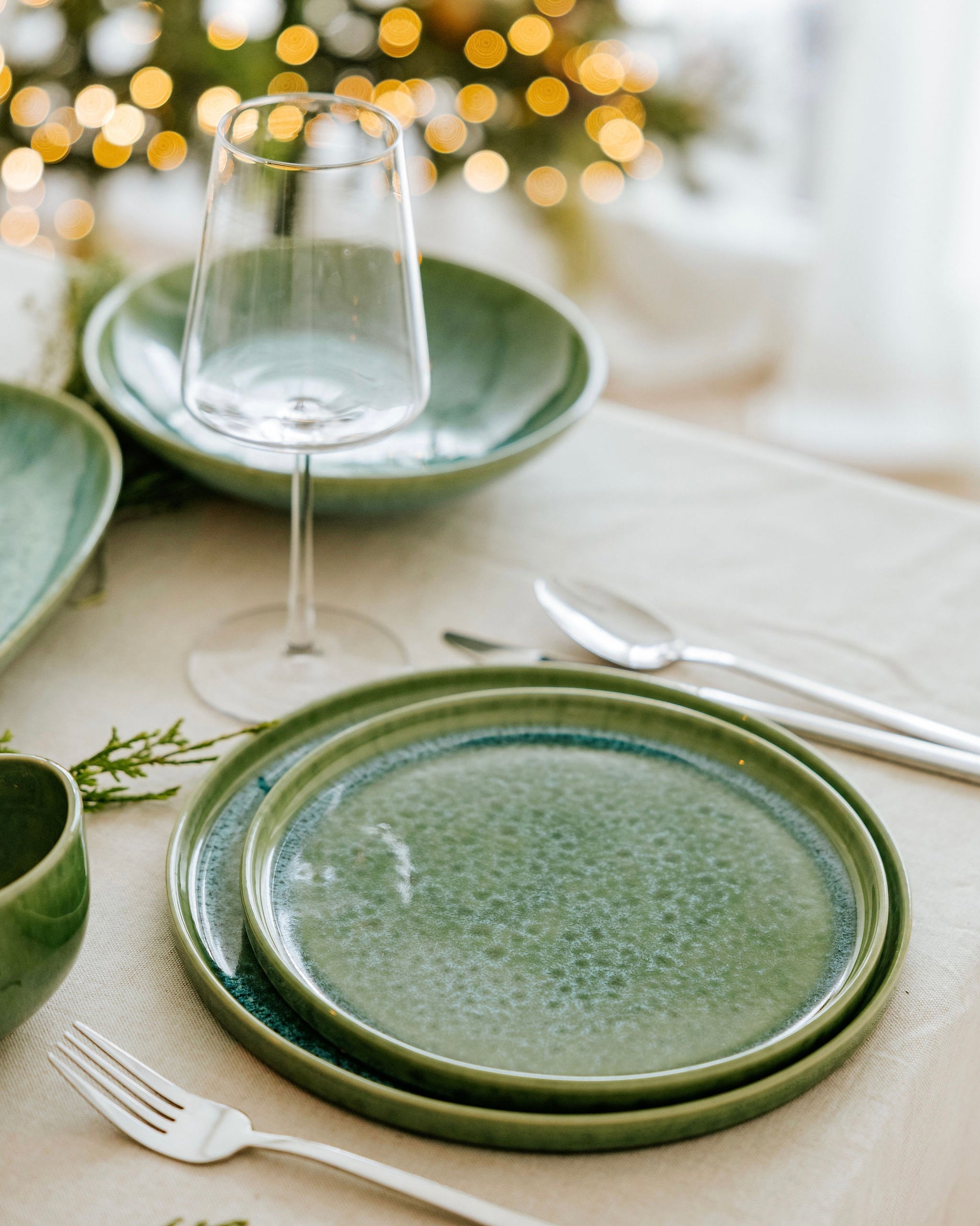 Madeira Geschirrset Amora Grün 18-teilig