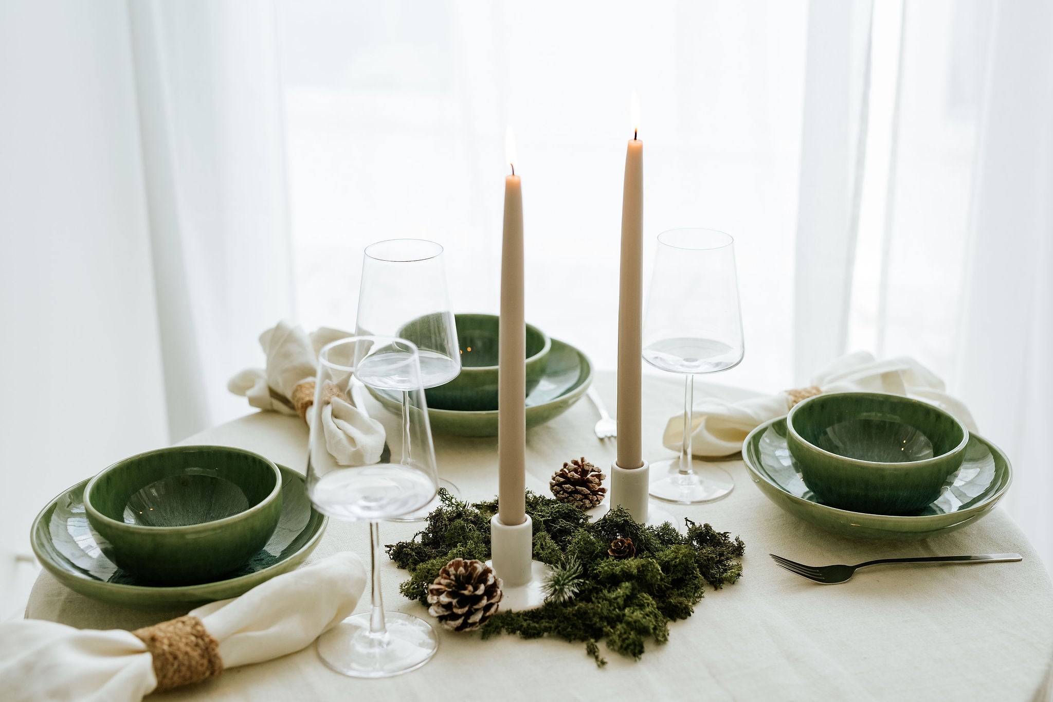 Madeira Geschirrset Grün 24-teilig