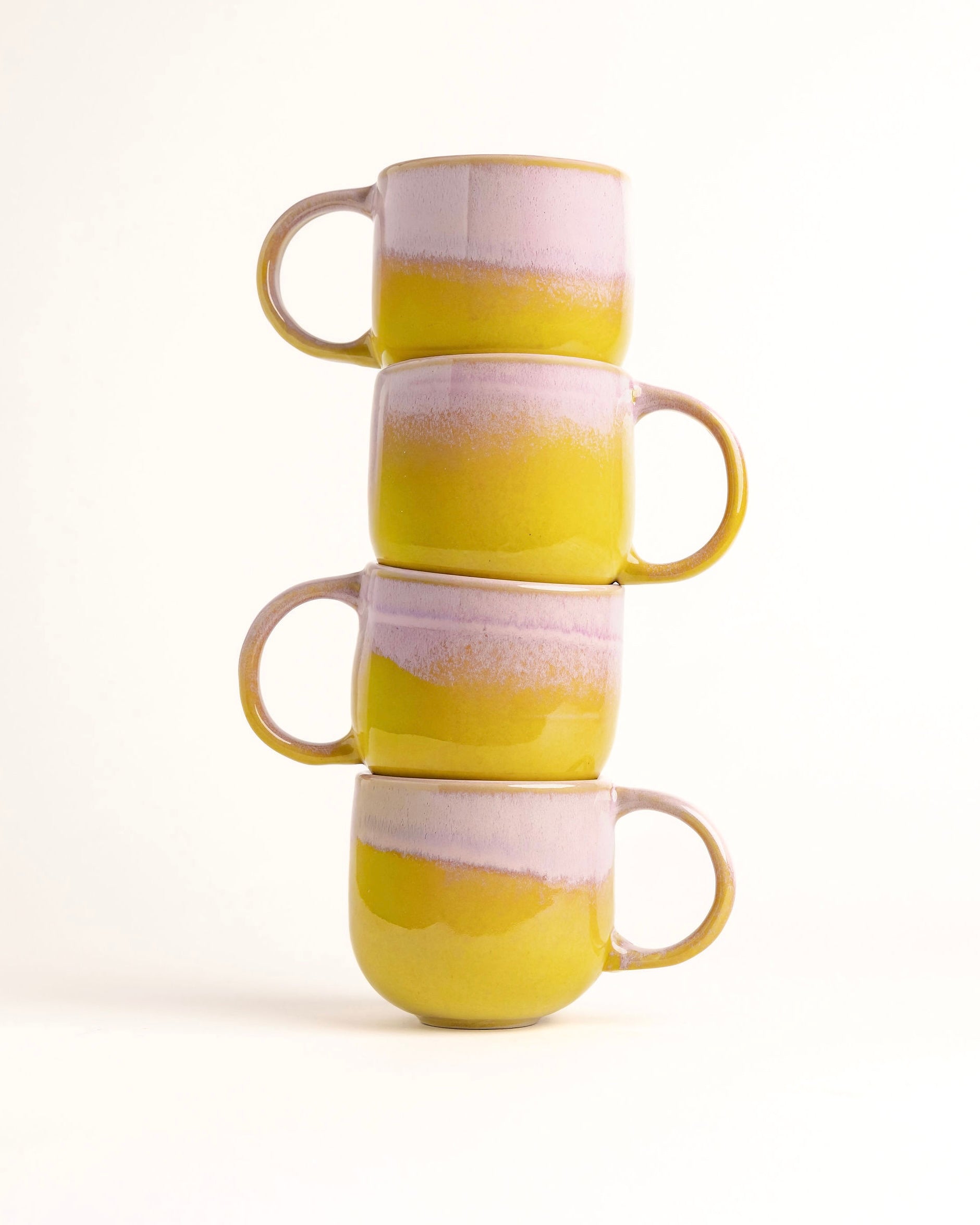 Tassen- und Becherset Doce und Noa Rosa Gelb 4-teilig