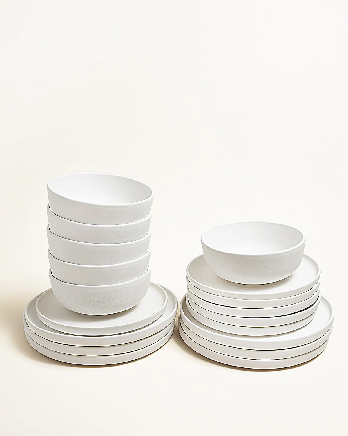 Faro Geschirrset Mattweiß 18-teilig