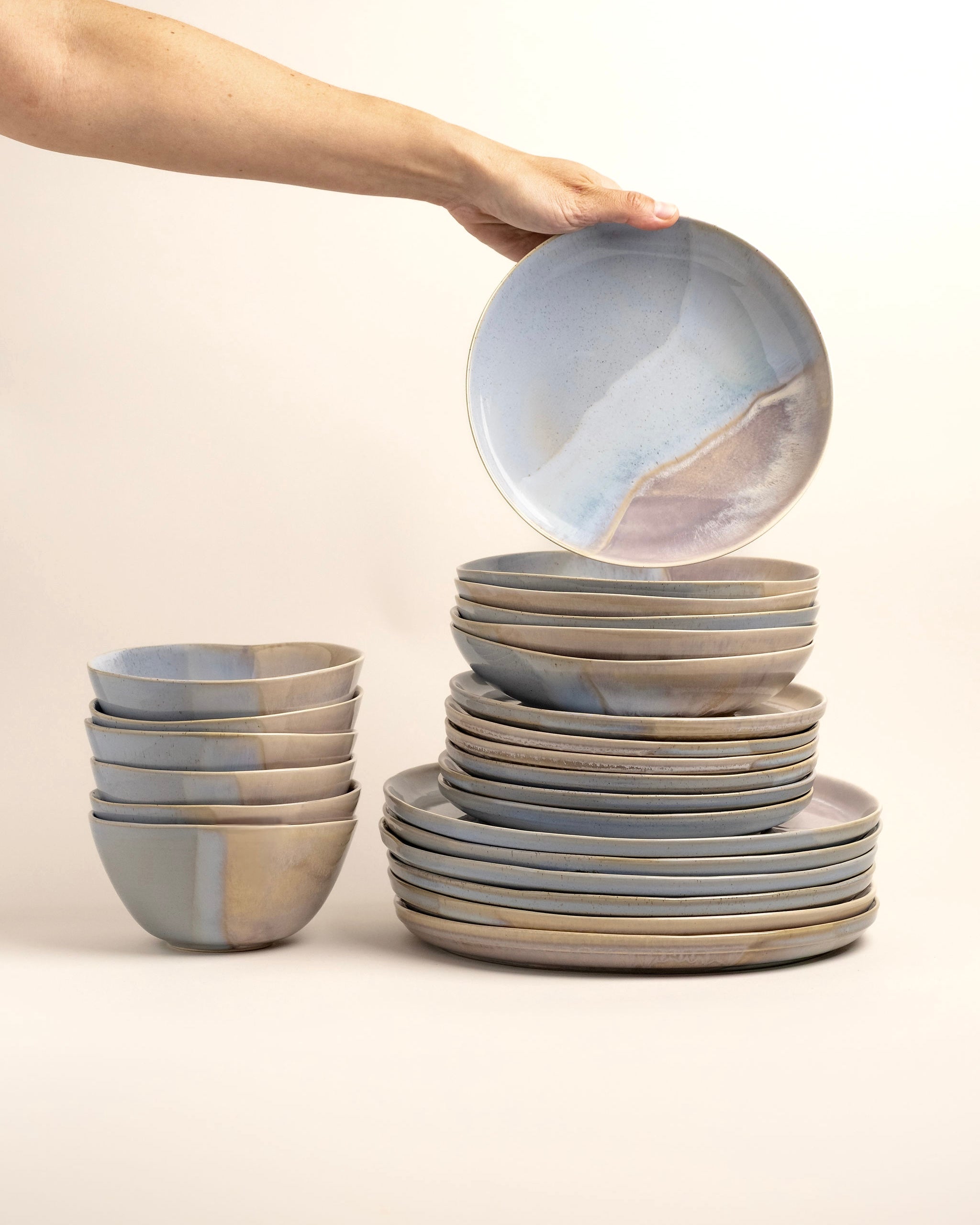 Aurora Geschirrset Aqua 24-teilig