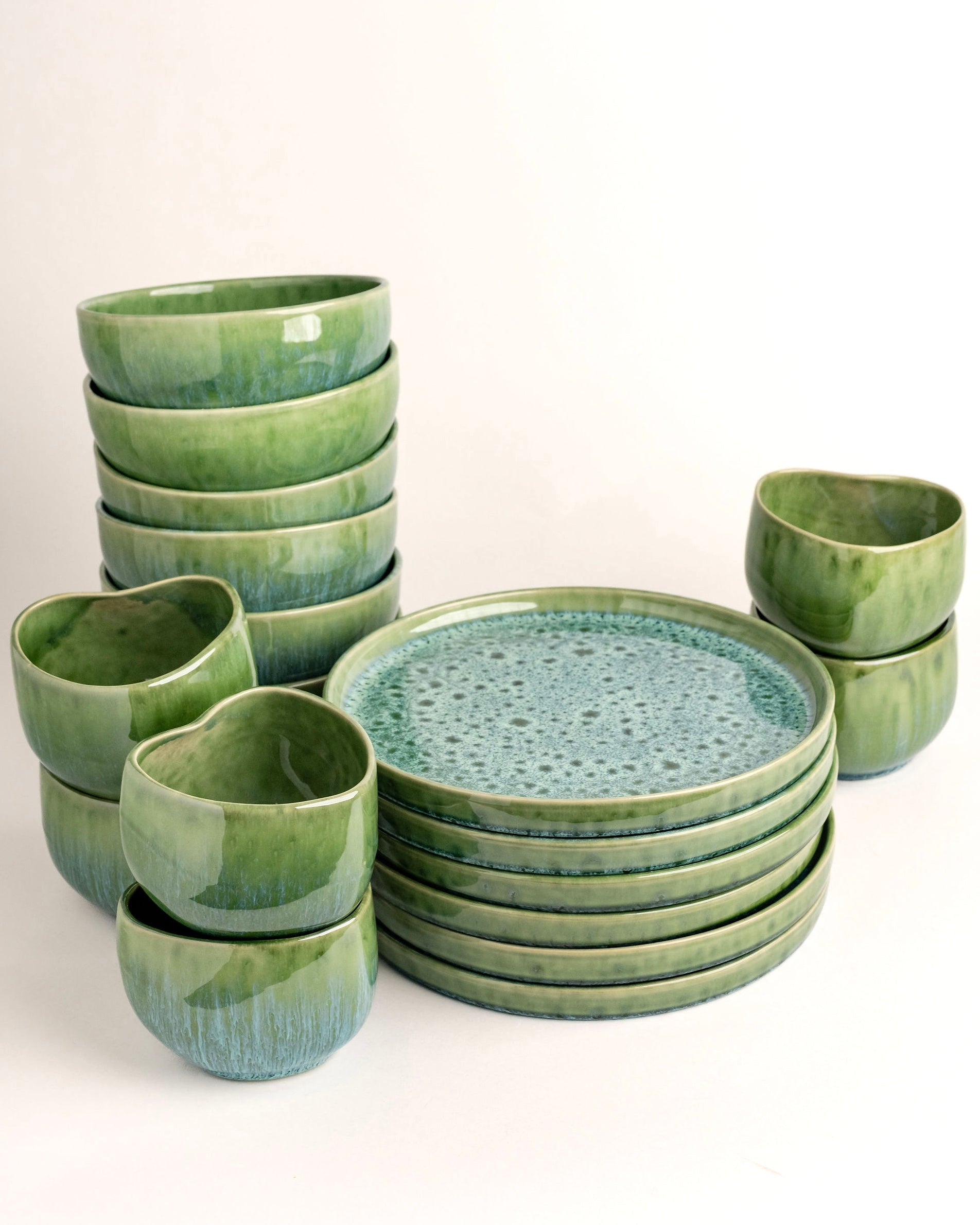Madeira Geschirrset Amora Grün 18-teilig