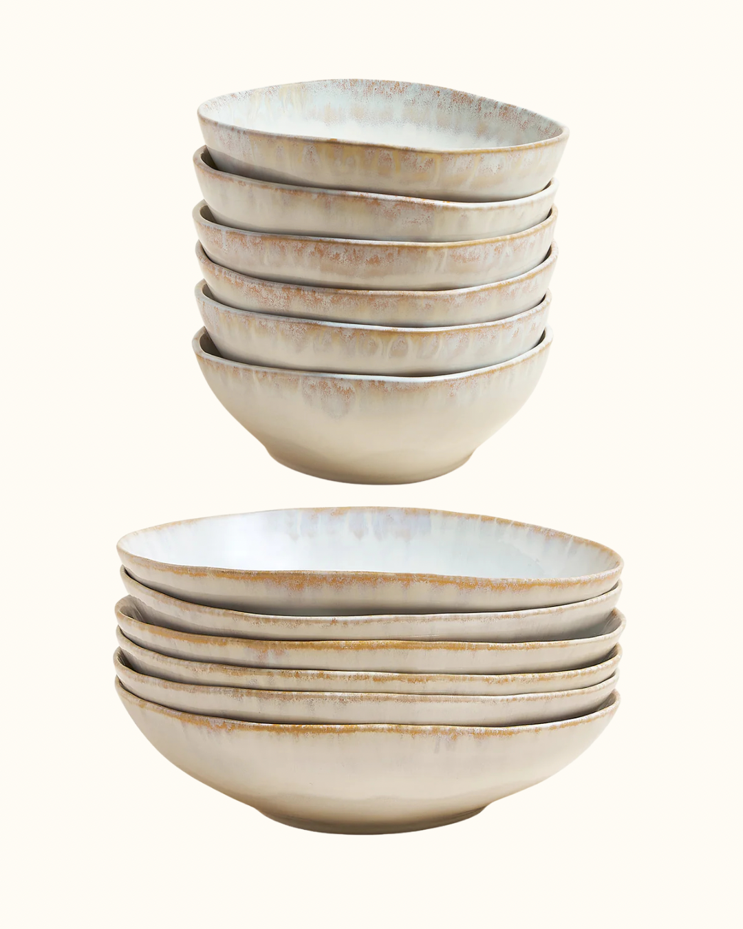 Lino Geschirrset Perlmutt 12-teilig