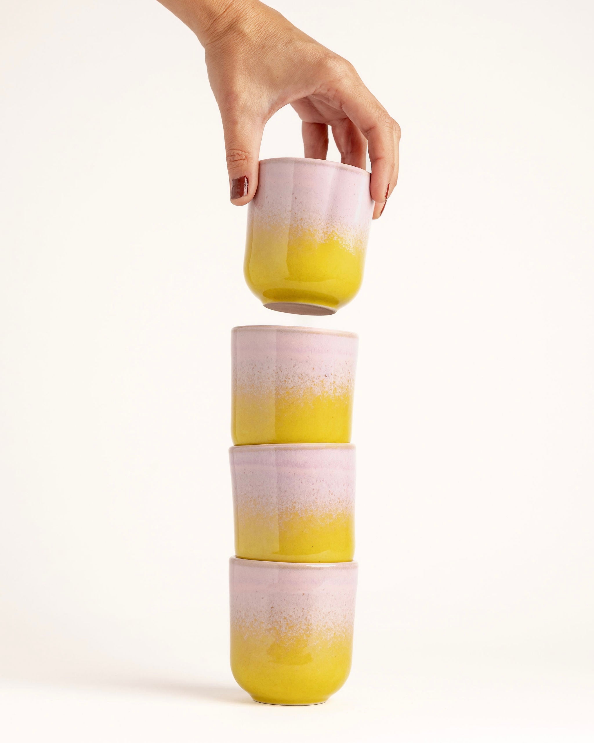 Noa Becher klein Rosa Gelb