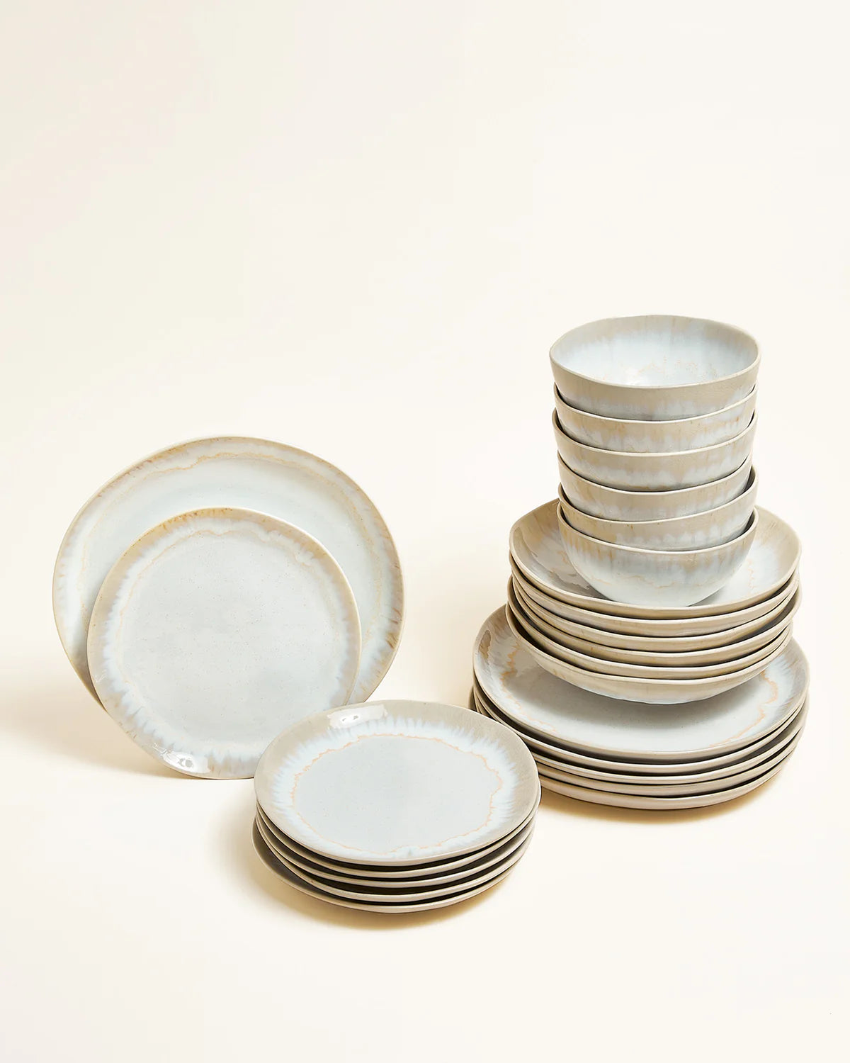 Arrifana Geschirrset Sand 24-Teilig