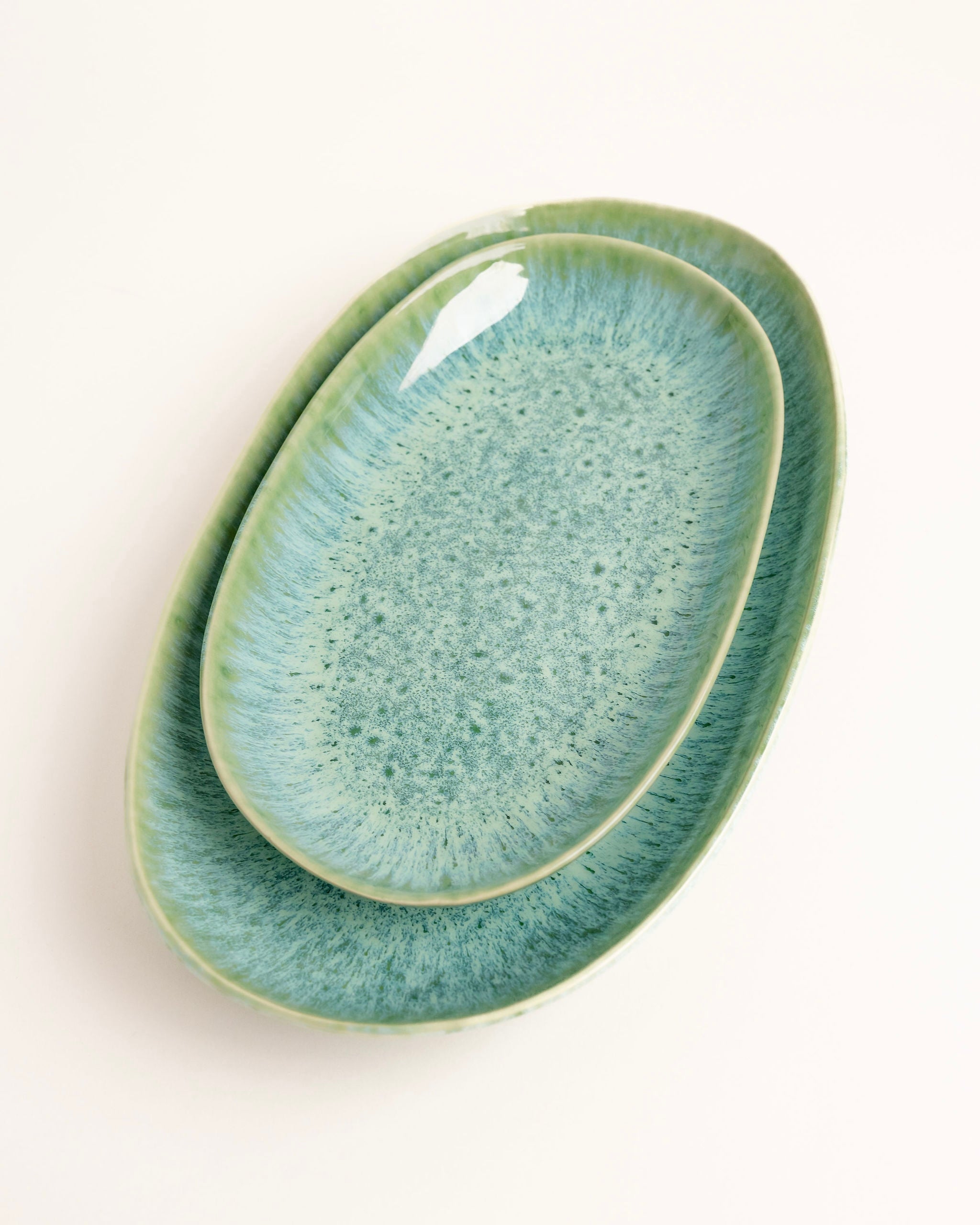 Madeira Servierplatten Set Grün 2-teilig