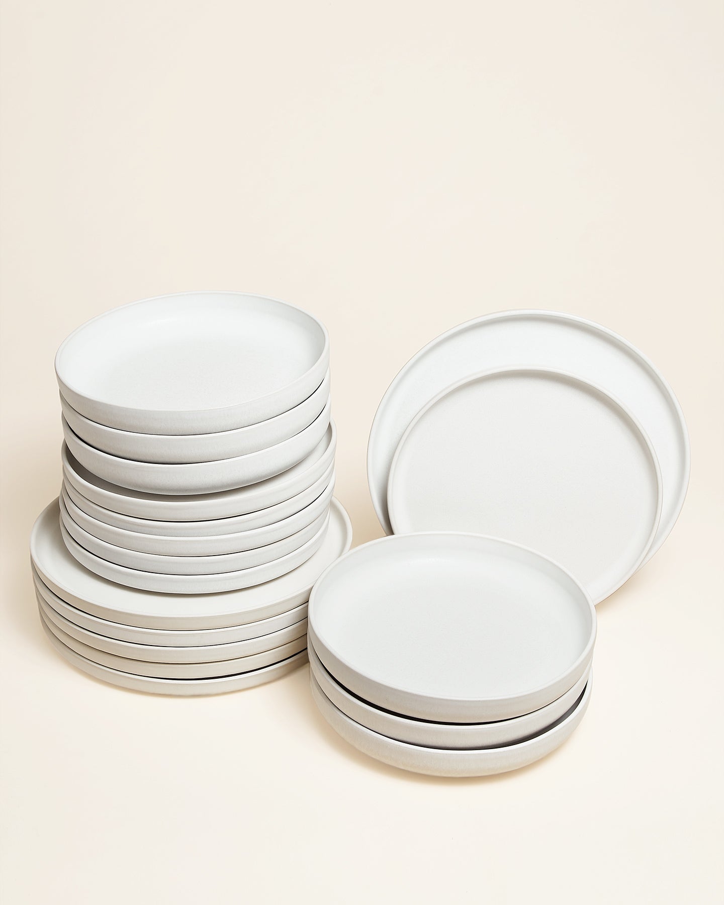 Faro Geschirrset P Mattweiß 18-teilig